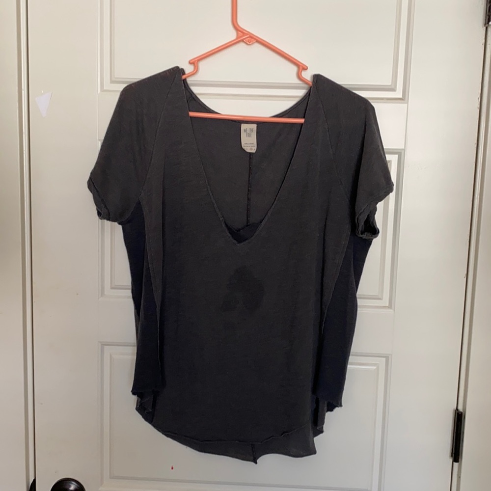 Gray low cut shirt